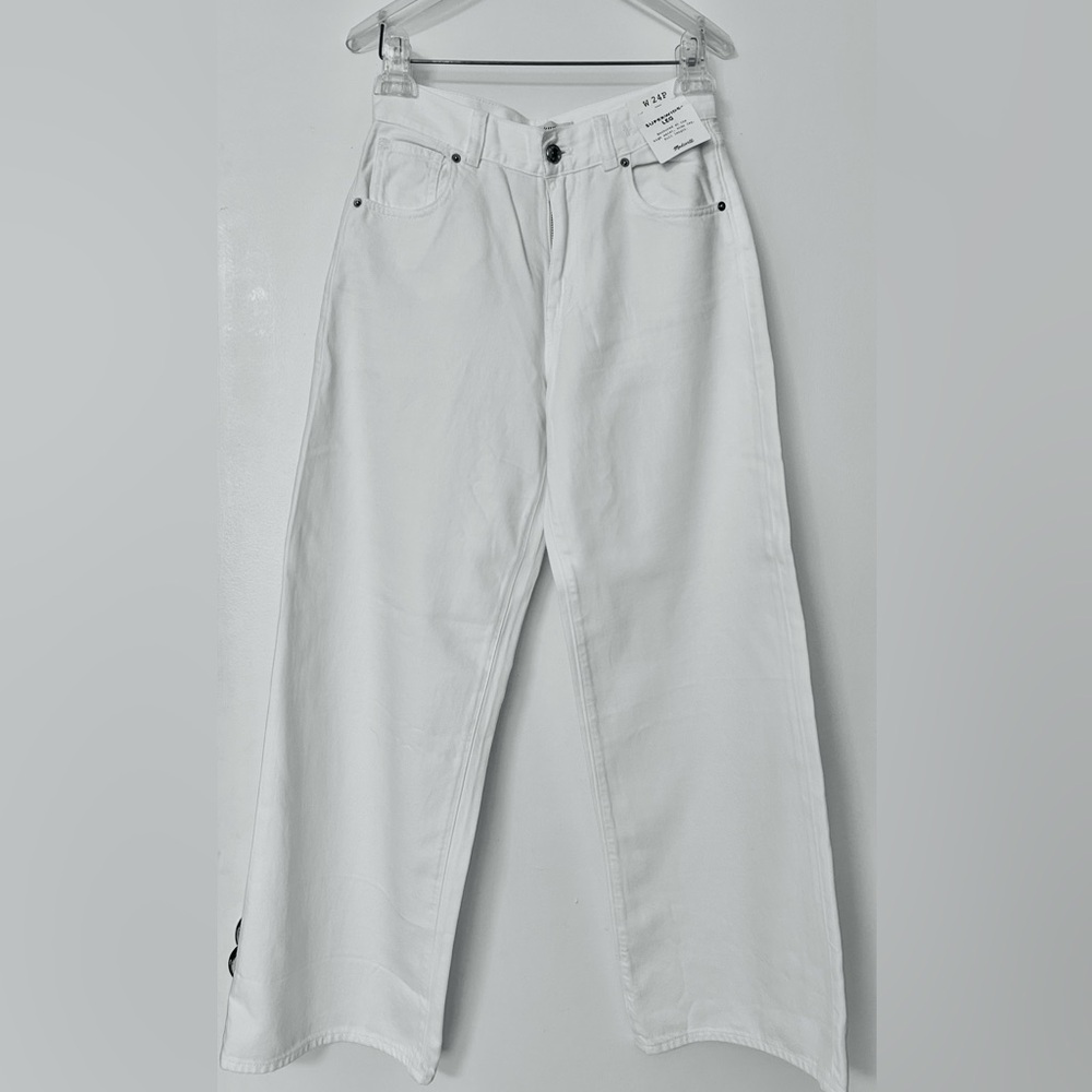 Madewell White Superwide-Leg Jeans